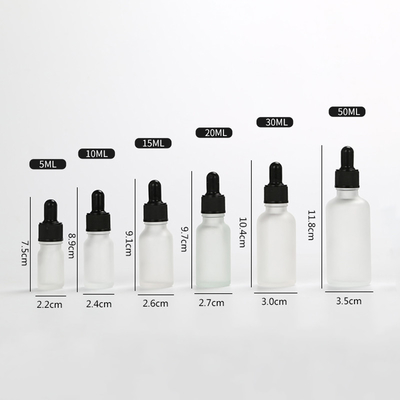 बहु क्षमता पाले सेओढ़ लिया ड्रॉपर ग्लास आवश्यक तेल की बोतलें 5ml 10ml