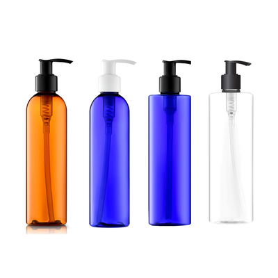 तरल के लिए पंप के साथ ब्राउन ब्लू पीईटी 200ML रिफिलेबल लोशन कंटेनर